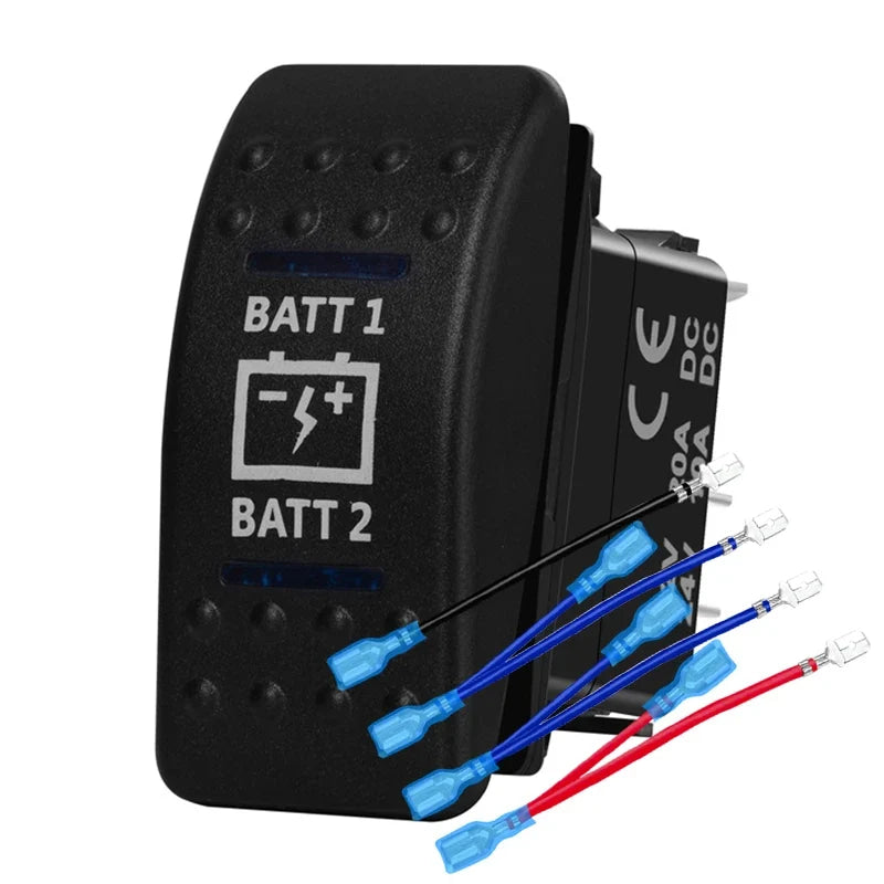 12v/24v Blue Led Light 5 Pin On Off SPST Rocker Switch 7 Pin On Off On ARB Carling Style Car Boat Waterproof Push Switch