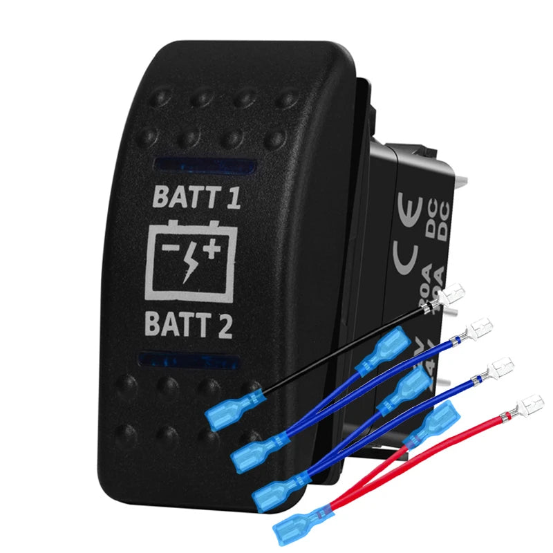 12v/24v Blue Led Light 5 Pin On Off SPST Rocker Switch 7 Pin On Off On ARB Carling Style Car Boat Waterproof Push Switch