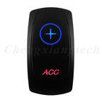 Waterproof 5 Pins SPST On/Off Rocker Switch Blue & Red Led 20A/12V 10A/24V Toggle Switch GPS for Cars,Trucks, RVs, Boats