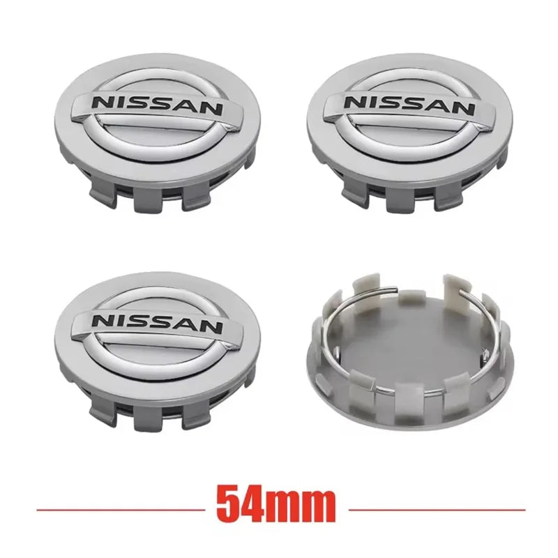 4Pcs 54/60mm Car Wheel Center Hub Caps Cover For Nissan Qashqai Juke Pulsar Sentra Altima Patrol Micra Replacement Accessorie