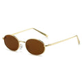 SHAUNA Gafas de sol retro con montura metálica ovalada pequeña para mujer UV400 Gafas de sol punk para hombre