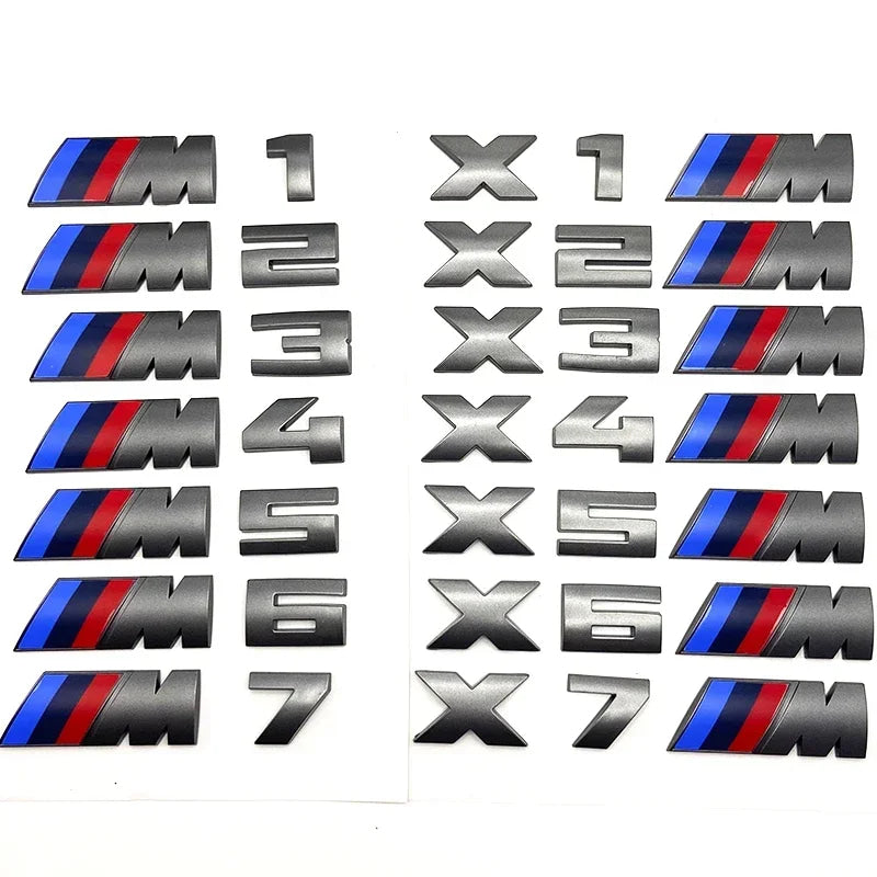 3D Rear Trunk Emblem Badge Logo Car Sticker BMW E46 E60 E64 F10 F20 F30 F06 F12 F13 E90 E92 E93 F80 F82 F87 M1 M2 M3 M4 M5 M6 M7