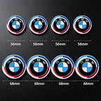 4Pcs 56/68mm Wheel Center Caps Emblem Badge For BMW 50th Anniversary E90 E60 F10 F20 G20 G30 E53 E85 E70 E84 F48 1/3/5/7 Series