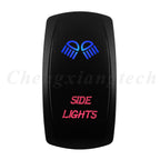 Waterproof 5 Pins SPST On/Off Rocker Switch Blue & Red Led 20A/12V 10A/24V Toggle Switch GPS for Cars,Trucks, RVs, Boats