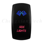 Waterproof 5 Pins SPST On/Off Rocker Switch Blue & Red Led 20A/12V 10A/24V Toggle Switch GPS for Cars,Trucks, RVs, Boats