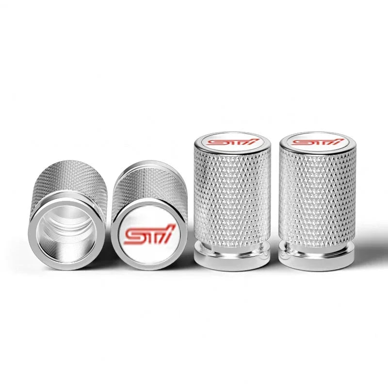 4PCS Car Tire Valve Caps Wheel Stem Protection Air Covers For Subaru STI XV WRC WRX BRZ FORESTER IMPREZA LEGACY OUTBACK TRIBECA