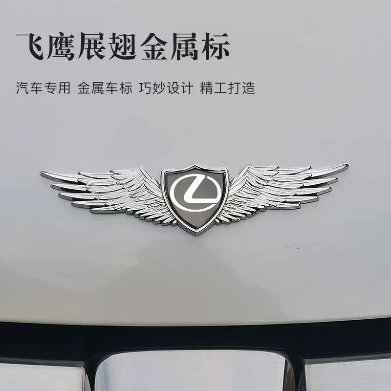 Front hood or Rear trunk Emblem Eagle wing Badge Stickers For Lexus CT200H IS250 ES LS LC NX UX RX RZ GX LX LM GX470 RX300 ES200