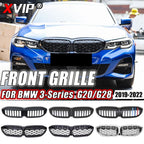 XVIP For BMW G20 3-Series G20 G21 G28 2019-2023 Front Bumper Hood Kidney Racing Grilles Replacement Black Diamond Meteor Style