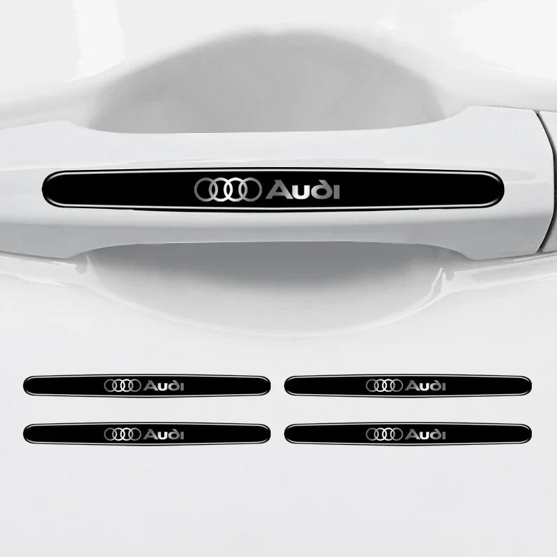8pcs Car Door Handle Bowl Anti Scratch Stickers Anti-collision Auto Protective Film For Audi A3 A4 A5 A6 A7 A8 Q3 Q5 Q7 S3 Decal