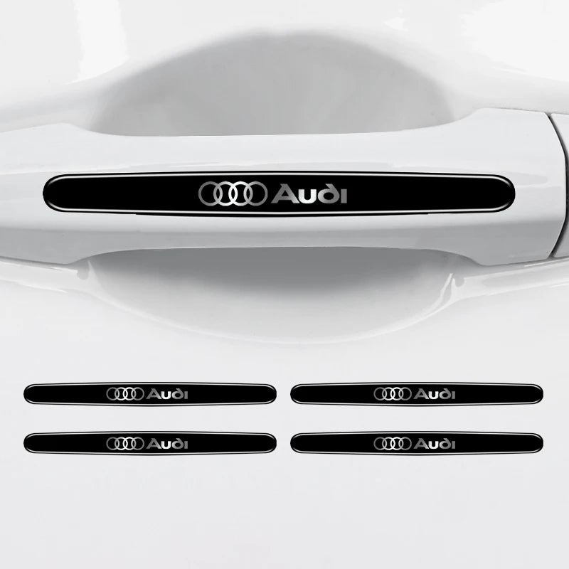 8pcs Car Door Handle Bowl Anti Scratch Stickers Anti-collision Auto Protective Film For Audi A3 A4 A5 A6 A7 A8 Q3 Q5 Q7 S3 Decal