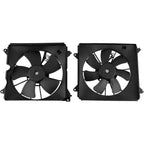 2Pcs AC Condenser Radiator Cooling Motor Fan Black For 2013-2017 Honda Accord Touring
