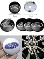 4PCS 56/60mm Car Wheel Hub Caps Badge Covers Auto Accessories For Ford Focus Fiesta Mustang Mondeo Smax Ranger Kuga ST Shelby