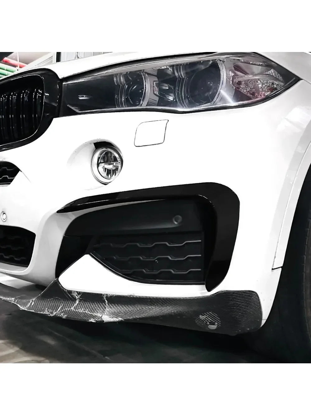 New Performance Gloss Black Front Bumper For BMW X6 F16 M Sport 2015 To 2019 ABS Splitter Lip Spoiler Diffuser By Body Kit
