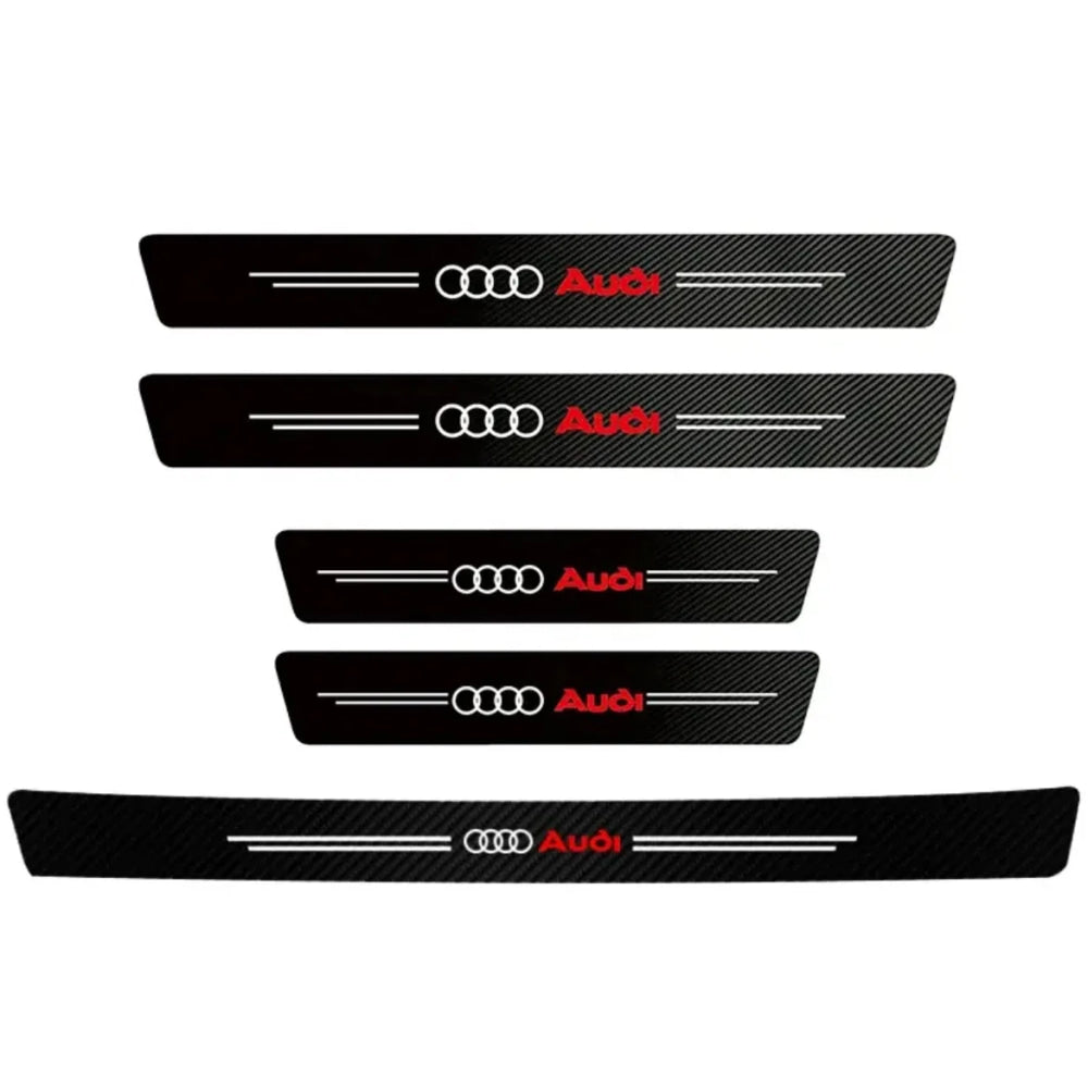 Car Door Trunk Sill Protective Strip Threshold Anti Scratch Sticker for Audi sline A4 B7 B8 B9 A3 8P 8V 8L A5 A6 Q3 Accessories