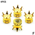 4PCS Crown Style Tire Valve Stem Caps, Air Caps Cover, Aluminum Alloy Dustproof And Waterproof Valve Caps Cover For All Toyota