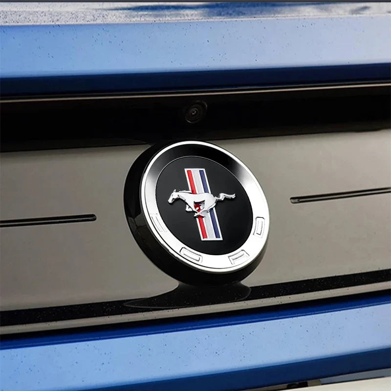 15CM Car Emblem Trunk Round Badge Sticker GT logo For Ford Mustang 5.0 ROUSH SHELBY GT 500 Cobra LAGUNA Tail Box Cobra Shape