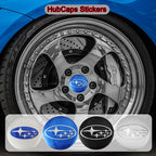 4Pcs Auto Wheel Stickers Car Center Hub Cap Decal For Subaru STI WRX Forester Impreza Legacy Outback XV WAS Ascent Atenza BRZ