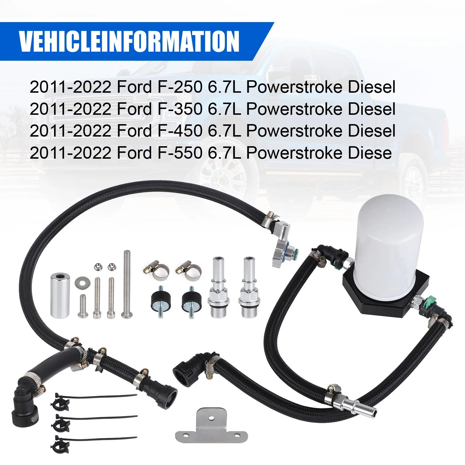 CNPEED Diesel CP4 Bypass Kit Ford F-250 6,7 L Powerstroke 2011-2022 Ford F-350 6,7 L Powerstroke 2011-2022 CP4-6.7F-BP-G2.1