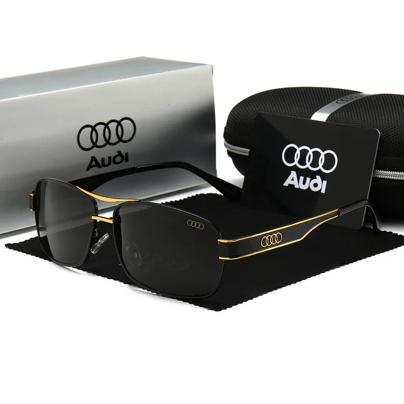 Audi Glasses UV400 Polarized Rectangle Sunglasses for Men Women Driving Motorcycle Cycling Glasses with AntiGlare Lens 553