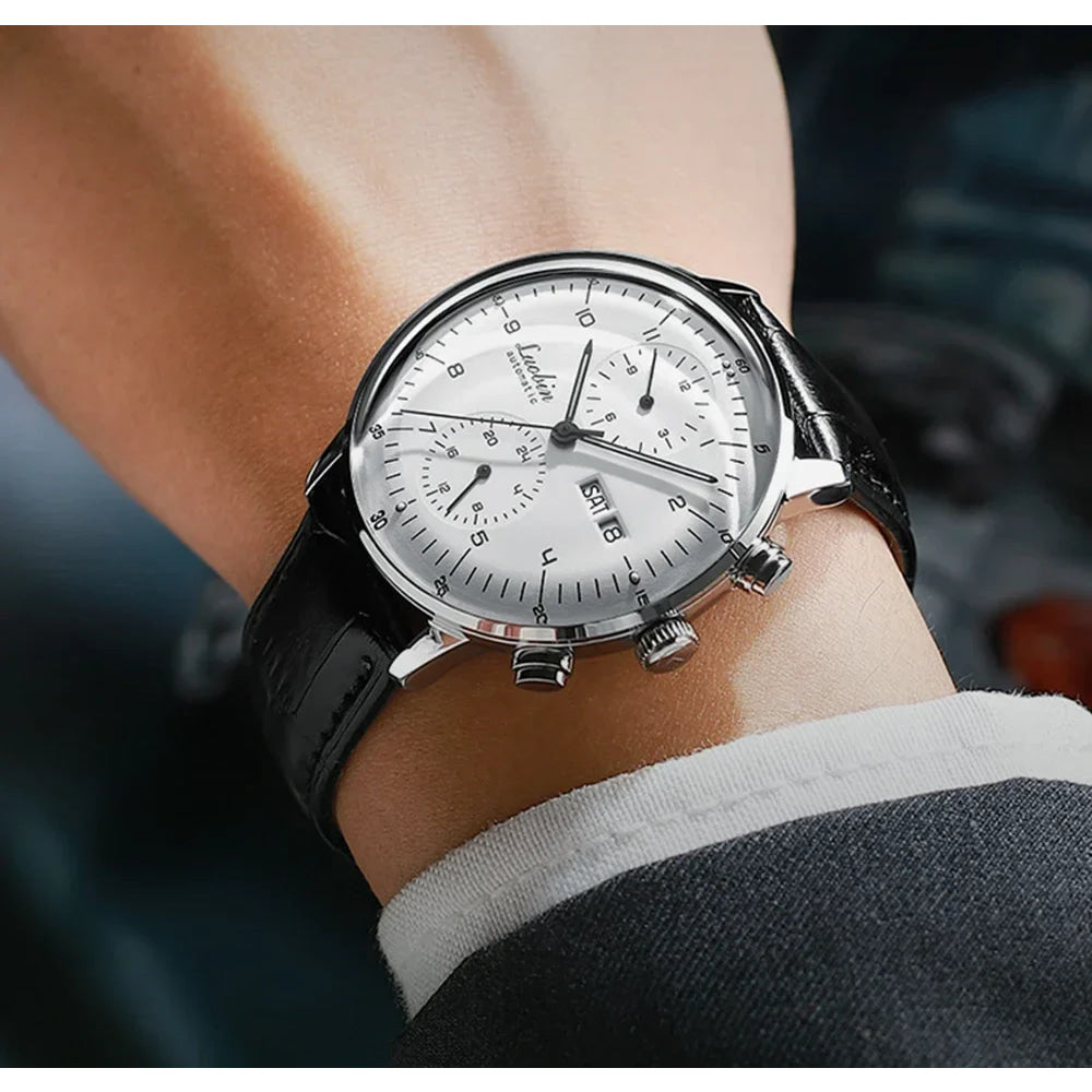 Mens Fashion Mechanical Watches Business Automatic Wristwatch Stainless Steel Luminous Designer Clock Reojes De Hombre New 2023
