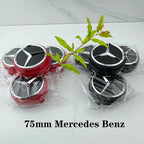 Car silver Red 4pcs 75mm Wheel Center Hub Caps 4Pcs For Mercedes Benz AMG A0004000900 W212 W205 W204 W211 W213 Accessories