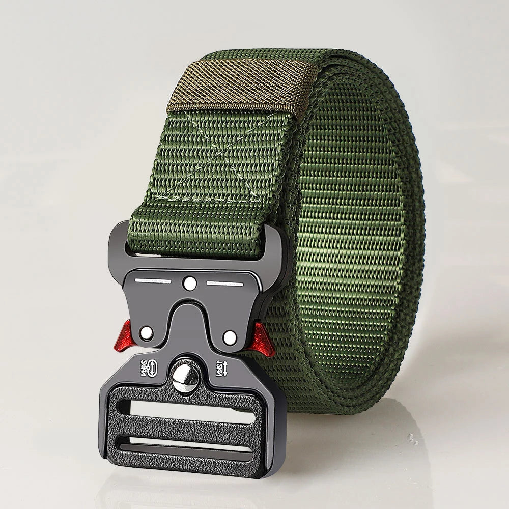 Cinturones tácticos versátiles para hombres: diseño duradero y ajustable, para entusiastas de los deportes al aire libre, par con pantalones vaqueros, para hombres y mujeres ﻿