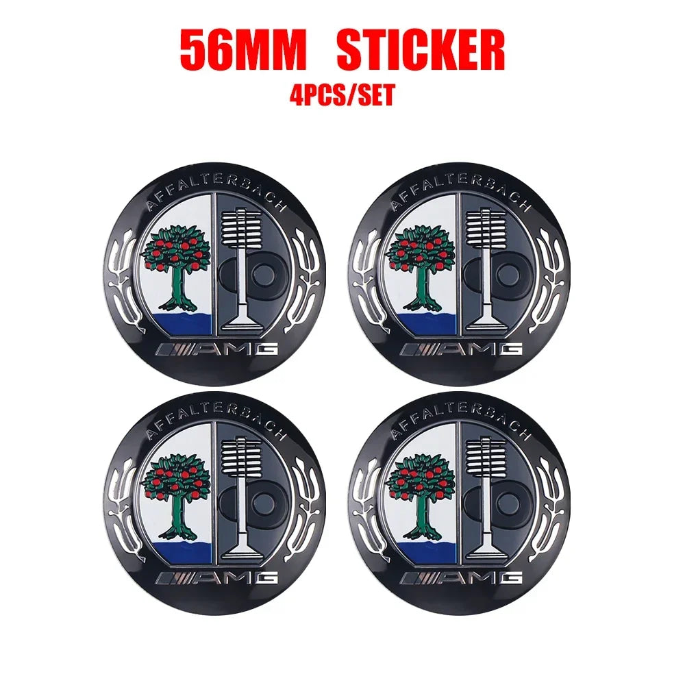 56/60/65mm Car Wheel Center Cover Hub Cap Resin Badge Emblem sticker Decal styling auto Accessories Mercedes Benz AMG  C260 C300