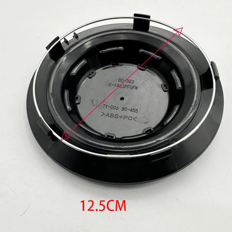 4PCS LOT Black Wheel Center Hub Cover Cap BC-383 BC383 Compatible with BC455 C-1258 C-1258-LA5B TY006 TY-006 for