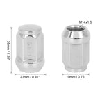 X Autohaux 4PCS Car Wheel Nut Caps Screw Bulge Acorn Cone Racing Bolt Head Cover Anti-Theft Lug Nuts Bolts M12/14x1.5 M12x1.25