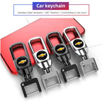 Metal Keychain Car Logo Keyring Pendant Auto Accessories For Chevrolet Cruze Onix Tracker Aveo Bolt Captiva Equinox Spark Tahoe