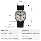 BERNY Titanium Watches for Men Classic Mens Field Watch Easy Read Outdoor Quartz Wristwatch Super Luminous Sapphire 5ATM