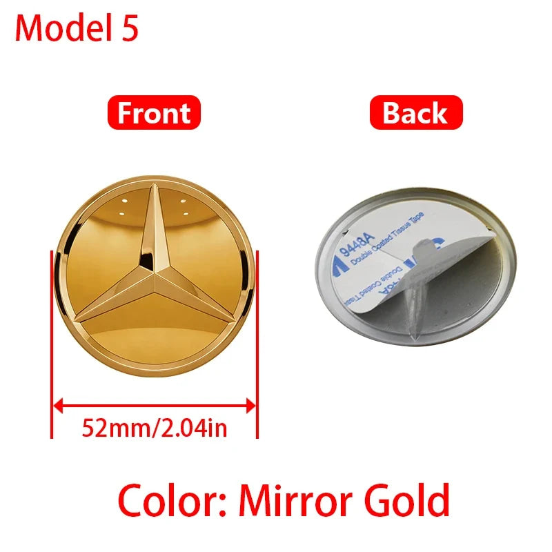 1Pc 52mm 57mm Car Steering Wheel Center Emblem Stickers For Mercedes Benz AMG W203 W206 W205 W211 W212 W210 W201 Badge Accessory