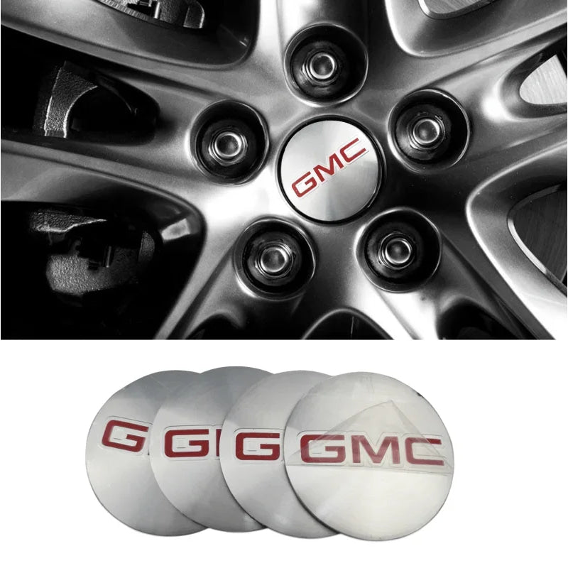 4pcs/set 56mm Car Wheel Hub Center Cap Cover Sticker Badge For GMC Emblem Sierra Yukon Savana Terrain Acadia Canyon Envoy Safari