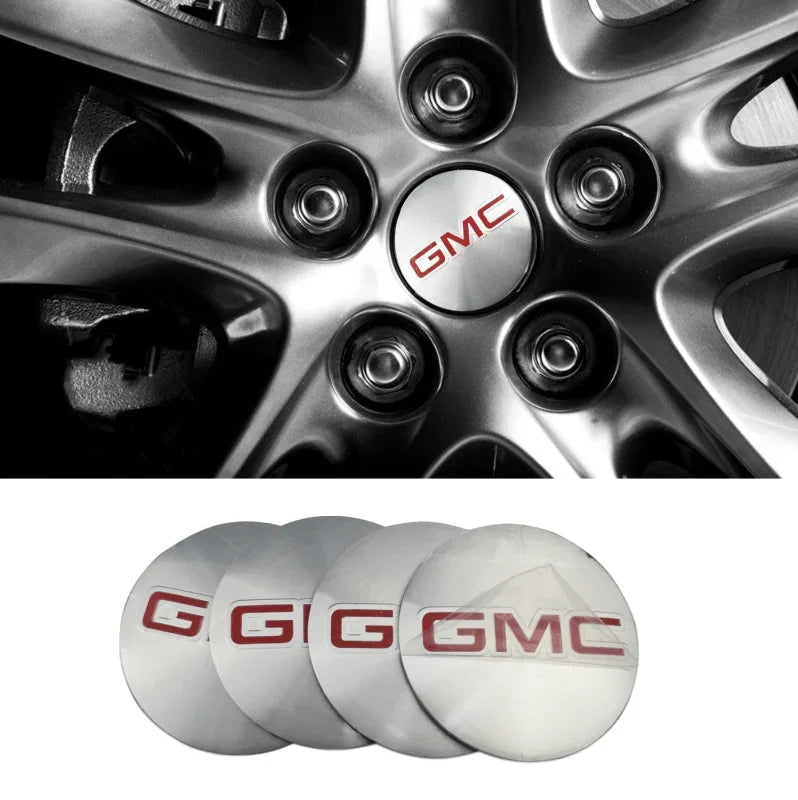 4pcs/set 56mm Car Wheel Hub Center Cap Cover Sticker Badge For GMC Emblem Sierra Yukon Savana Terrain Acadia Canyon Envoy Safari