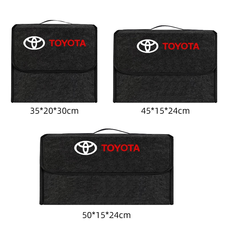 Car interior sticker Car Trunk Storage Box Foldable Felt Organizer Stowing Tidying Box For Toyota Corolla Camry rav4 Yaris hilux