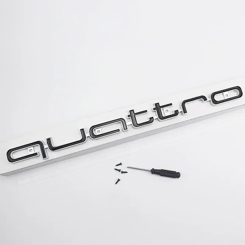 3D ABS Car Front Grille Emblem Auto Head Hood Quattro Badge Decoration Accessories for Audi S A3 A4 B8 8P 8V A6 C7 A5 Q5 B7 B6