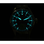 HRUODLAND Pilot Watch for Men BGW-9 Luminous Mechanical Wristwatch 316L Stainless Steel Sapphire Glass 10ATM Waterproof F016