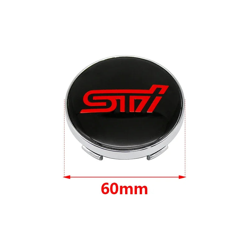 For Subaru WRX BRZ DRL XV STI Outback Legacy Forester Impreza Tribeca 4Pcs ABS 60mm Wheel Center Cover Hub Cover Logo