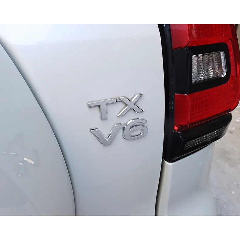 For Toyota Land Cruiser 200 Prado 120 150 Car Logo Displacement V8/TX/TXL/5.7/V6/Black Letter Sticker Car Decoration Accessories