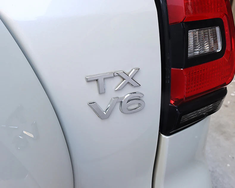 For Toyota Land Cruiser 200 Prado 120 150 Car Logo Displacement V8/TX/TXL/5.7/V6/Black Letter Sticker Car Decoration Accessories