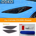 Car Headlight Protection Tint Film Smoke Black TPU Transparent Light Sticker For Chevrolet Corvette C7 C8 2014-On Accessories