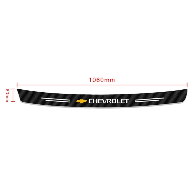 Carbon Fiber Car Rear Bumper Trunk Guard Protected Sticker for Chevrolet Malibu Captiva Cavalier Onix Aveo Silverado Chevy Tahoe