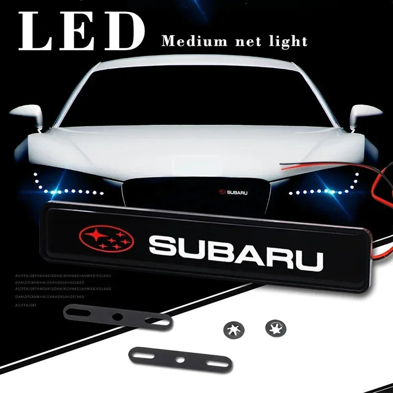 LED Car Front Grille Emblem Badge Light Decoration for Subaru STI XV WRC WRX BRZ FORESTER IMPREZA LEGACY OUTBACK Crosstrek