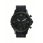 Fossil JR1354 Nate Chronograph Men Watch Black Leather 50mm Big Dial Military Sport Quartz Wristwatch Relogio Masculino