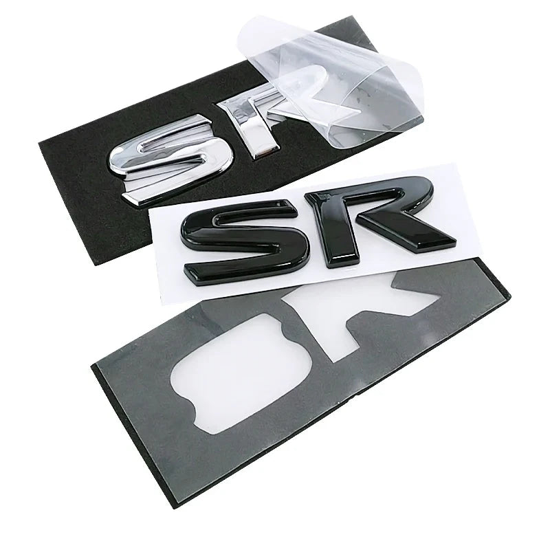 1pcs 3D SV SR ABS Car Rear Letter logo sticker Rear Bumper tail door trunk sticker car rear Emblem sticker styling Accessories