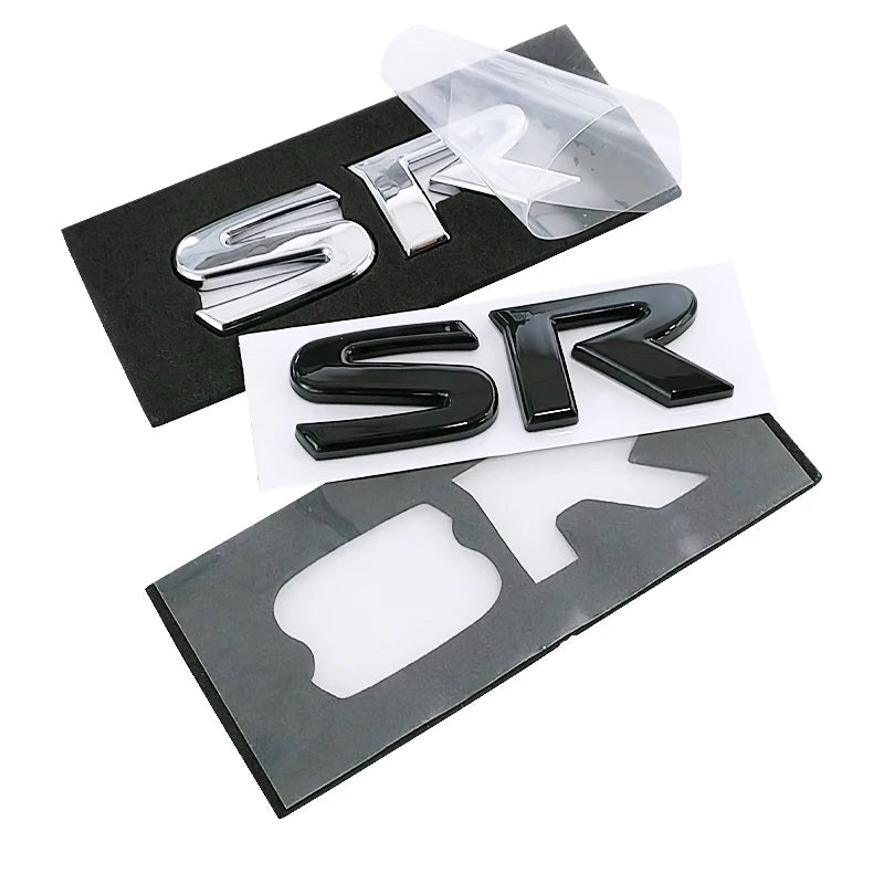 1pcs 3D SV SR ABS Car Rear Letter logo sticker Rear Bumper tail door trunk sticker car rear Emblem sticker styling Accessories