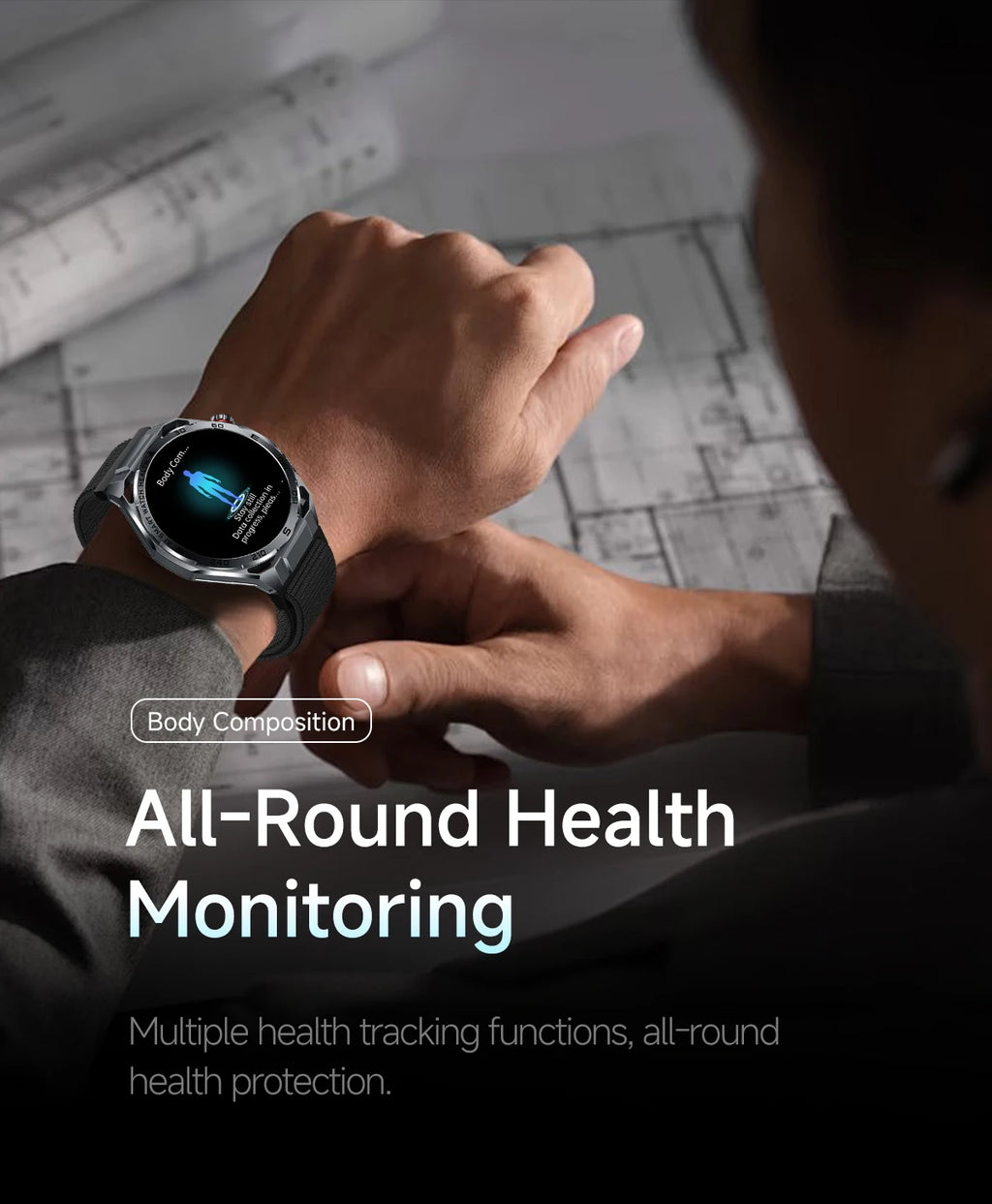 2026 New ECG AI Health Smartwatch for Men 1.53"AMOLED BP/Heart Rate Monitor BT Call IP68 Waterproof Smart Watch for Android IOS
