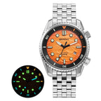 BERNY Automatic Diver Watch for Men Top Luxury Sapphire 316L Steel Blue Dial 200M Waterproof Mechanical Diving Men's Watches