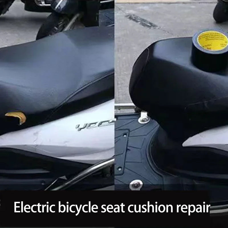 Cinta adhesiva de tela súper adhesiva (1 rollo) - Impermeable, sin hojas de pegamento para reparación de asientos, lona y tiendas de campaña de bicicleta eléctrica