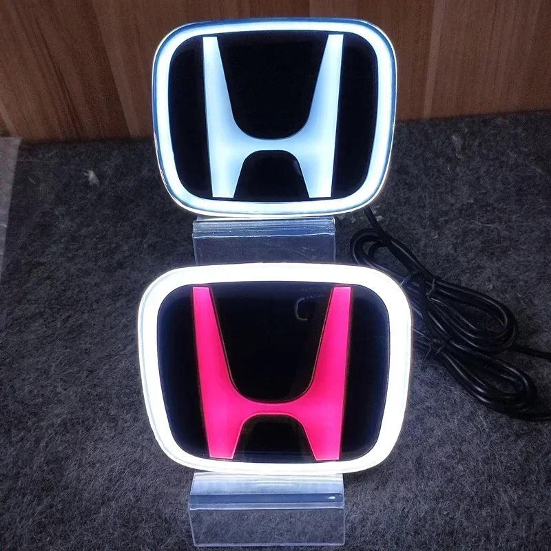 For Honda Accord Civic Odyssey CRV Inspire Amaze Vezel PMMA LED Car Emblem Sticker Front Rear Trunk Light Badge Accessories